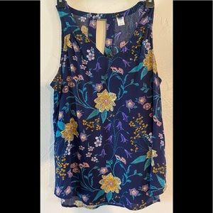 Old Navy floral blouse tank top